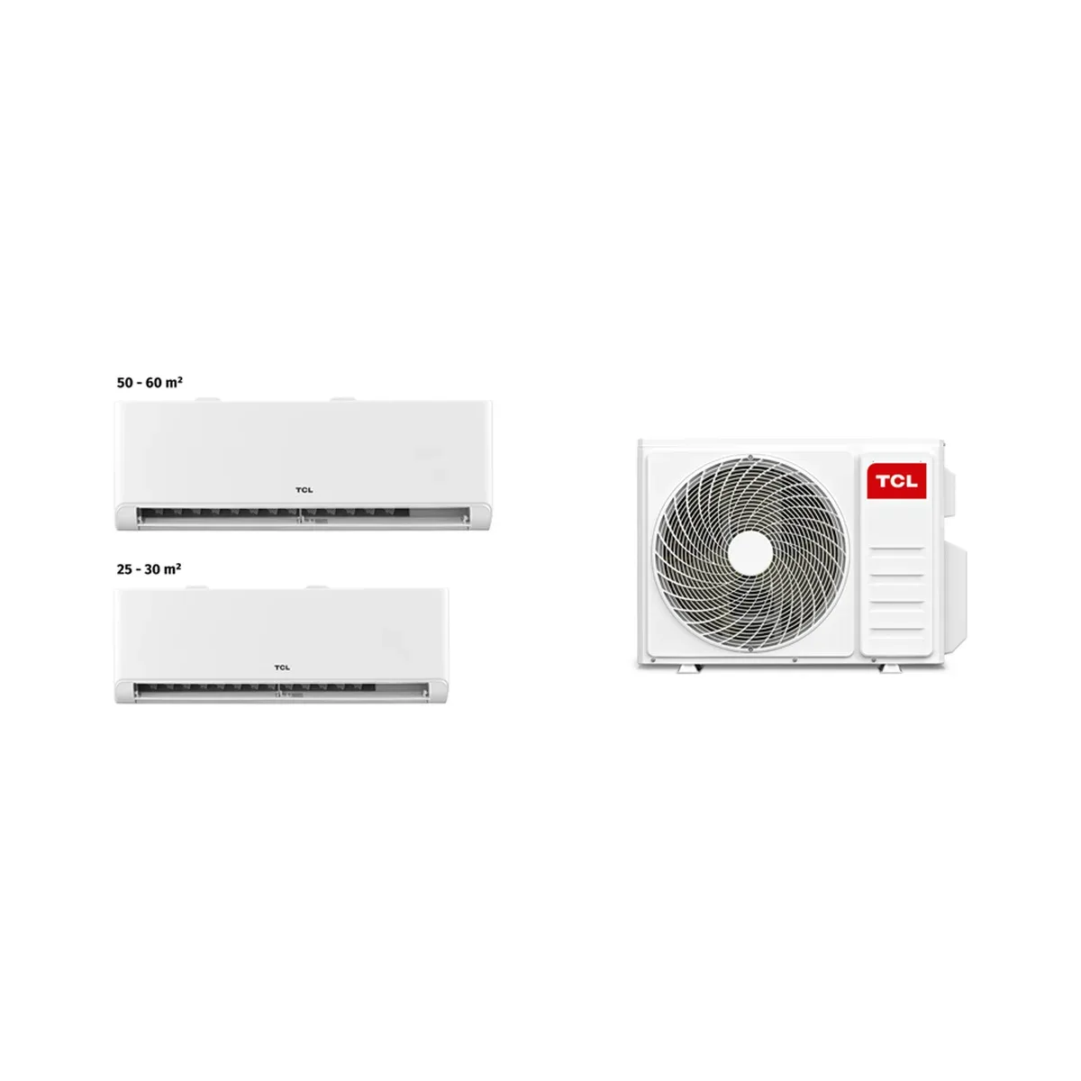 TCL MULTI SPLIT FMA-18I2HD/DVO OUTDOOR + FMA-09CHSD/TPH11I + FMA-18CHSD/TPH11I 70-90 m2 Inverter - White